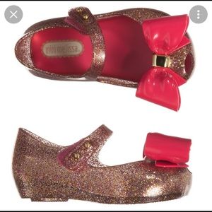 Mini Melissa Ultragirl glitter flats